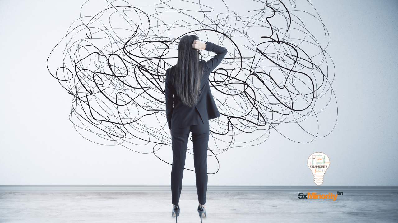 Woman in tech confidently presenting ideas, symbolizing overcoming imposter syndrome and thriving in leadership